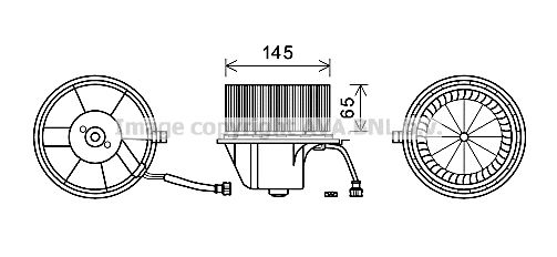 AVA QUALITY COOLING Sähkömoottori, sisätilanpuhallin VW8351